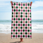 Luxury Diamond Pattern Bath Towel